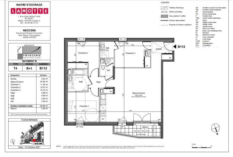 Appartement à vendre 4 pièces - 85 m²