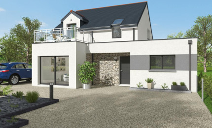 Terrain + Maison neuve de 129 m² à Saint-Lunaire