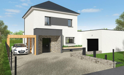 Terrain + Maison neuve de 170 m² à Pleslin-Trigavou