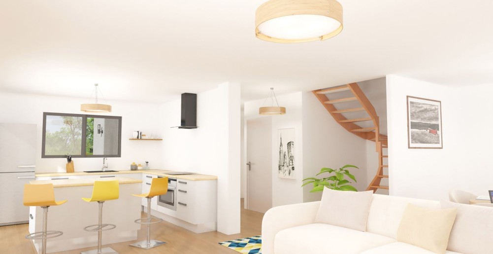 Terrain + Maison à vendre 6 pièces - 104 m²