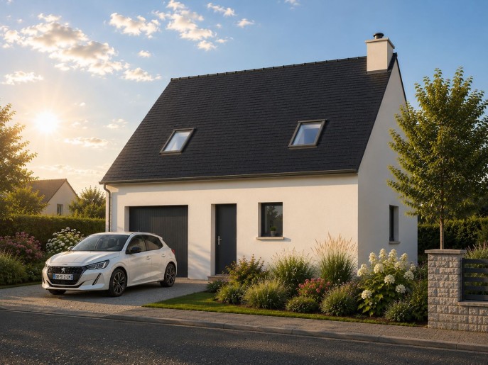 Terrain + Maison neuve de 85&nbsp;m² à Plouguerneau