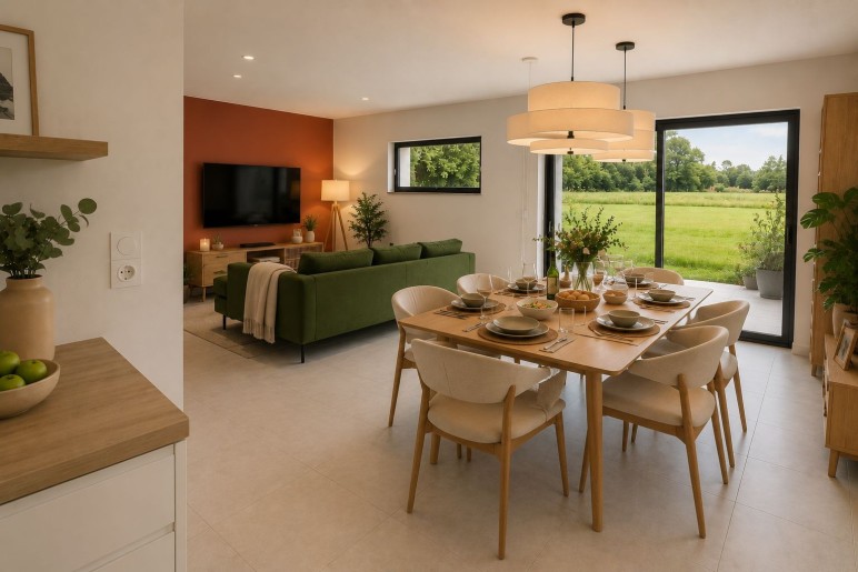 Terrain + Maison neuve de 105&nbsp;m² à Lanhouarneau