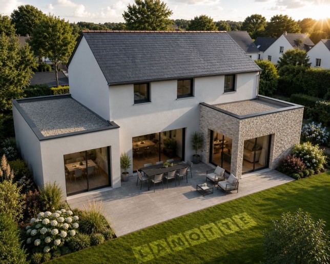 Terrain + Maison neuve de 145&nbsp;m² à Plouguerneau