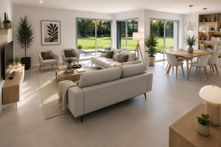 Terrain + Maison neuve de 145&nbsp;m² à Plouguerneau