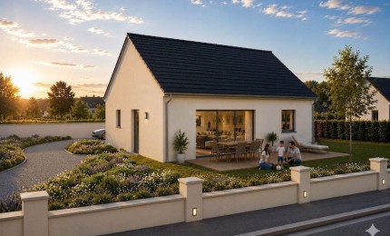 Terrain + Maison neuve de 70&nbsp;m² à Garlan
