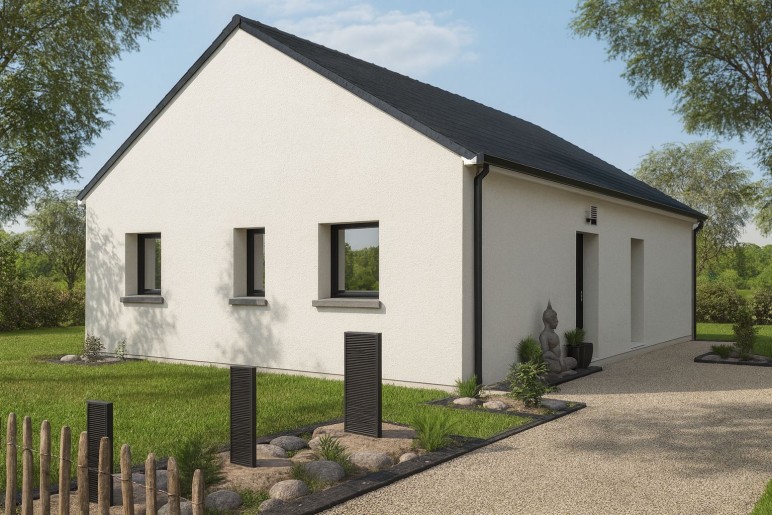 Terrain + Maison neuve de 75 m² à Plonéis