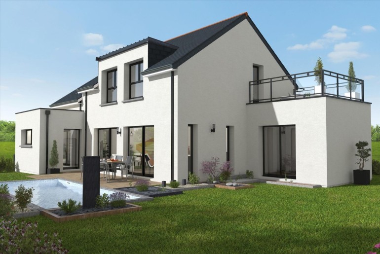 Terrain + Maison neuve de 121&nbsp;m² à Quimper