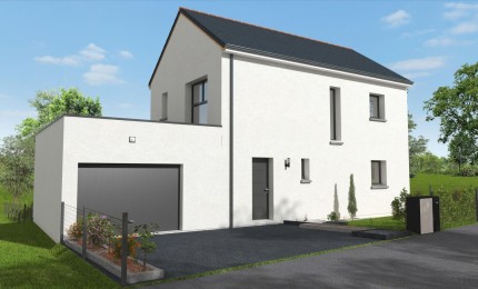 Terrain + Maison neuve de 115&nbsp;m² à Saint-Yvi