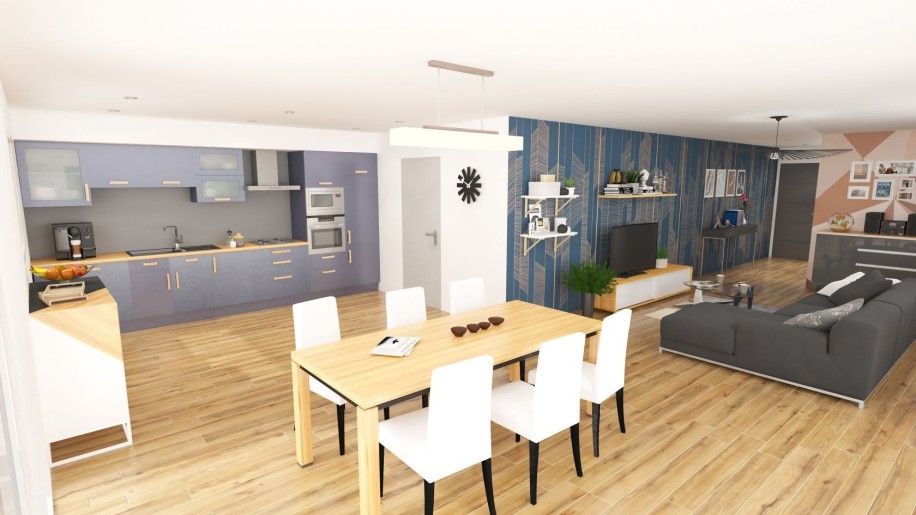 Terrain + Maison neuve de 127&nbsp;m² à Garlan