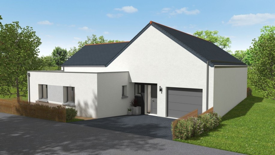 Terrain + Maison neuve de 127&nbsp;m² à Briec