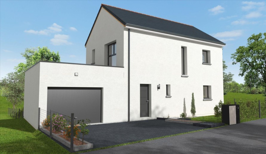 Terrain + Maison neuve de 115&nbsp;m² à Guidel