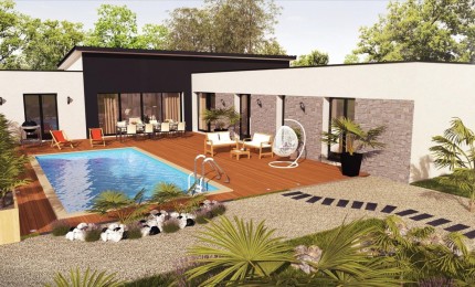 Terrain + Maison neuve de 188&nbsp;m² à Plonéour-Lanvern