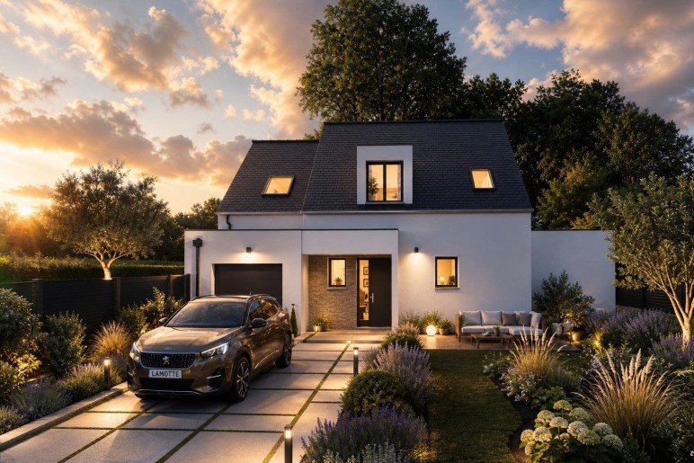 Terrain + Maison neuve de 116&nbsp;m² à Guidel