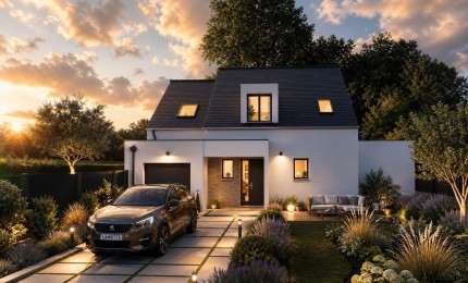 Terrain + Maison neuve de 116&nbsp;m² à Guidel