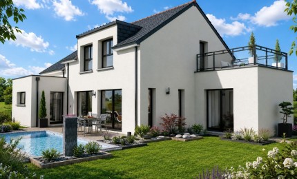 Terrain + Maison neuve de 121&nbsp;m² à Guidel