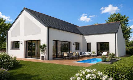 Terrain + Maison neuve de 127&nbsp;m² à Landaul