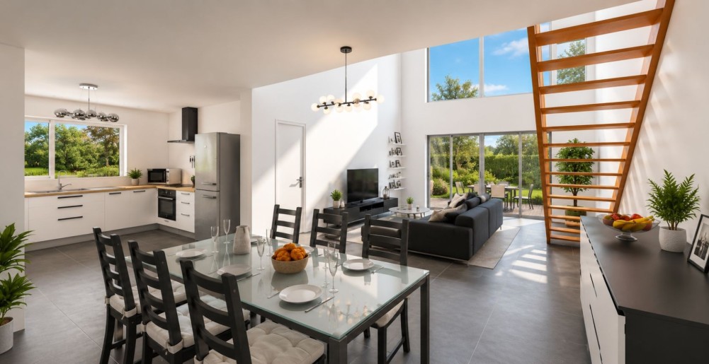 Terrain + Maison neuve de 153&nbsp;m² à Pontivy