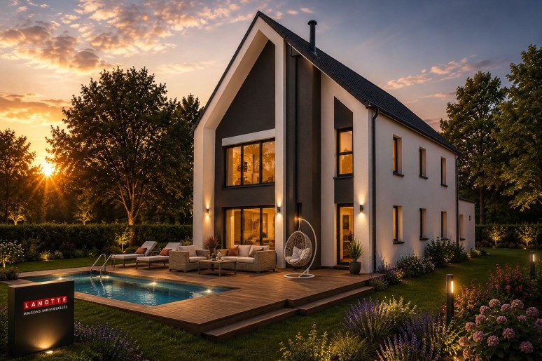 Terrain + Maison neuve de 142&nbsp;m² à Ploemeur