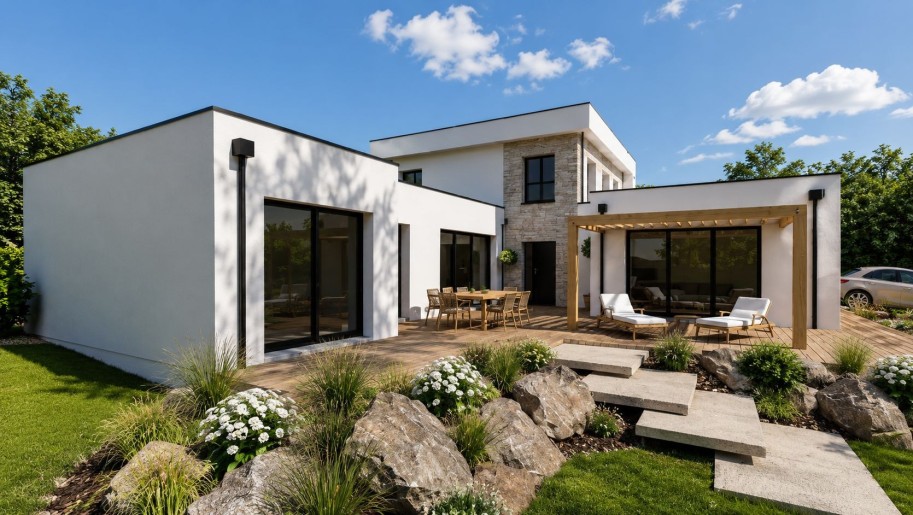Terrain + Maison neuve de 155&nbsp;m² à Moëlan-sur-Mer