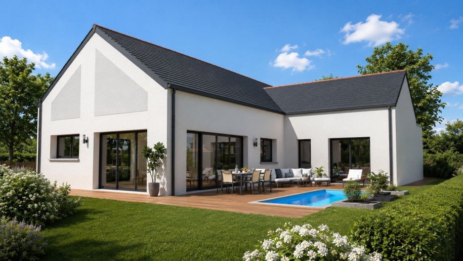Terrain + Maison neuve de 127&nbsp;m² à Landaul
