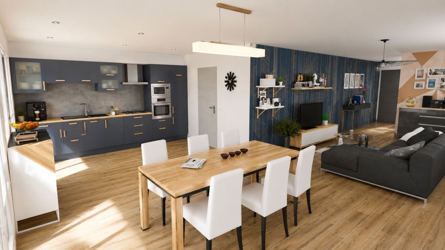Terrain + Maison neuve de 127&nbsp;m² à Landaul