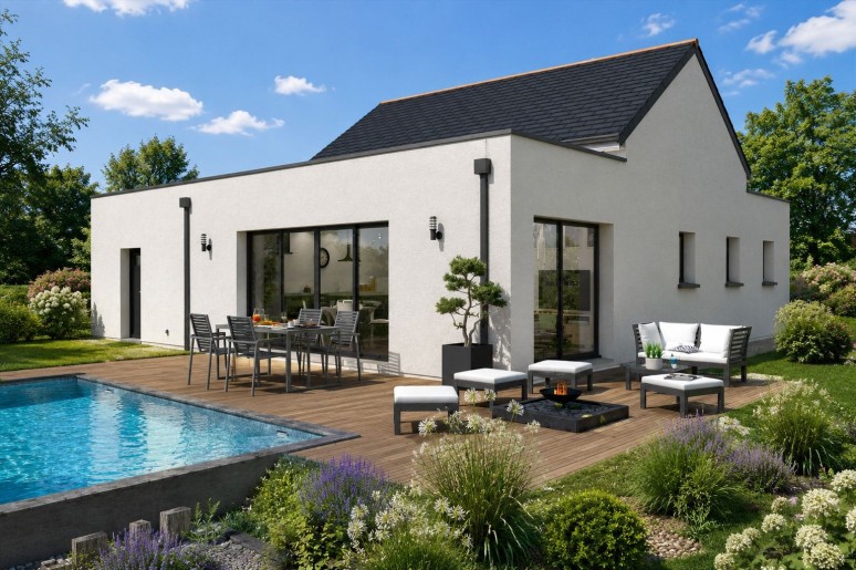 Terrain + Maison neuve de 90&nbsp;m² à Briec