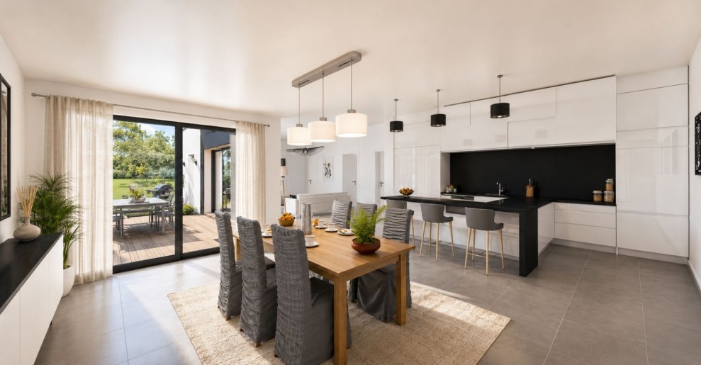 Terrain + Maison neuve de 188&nbsp;m² à Plonéour-Lanvern