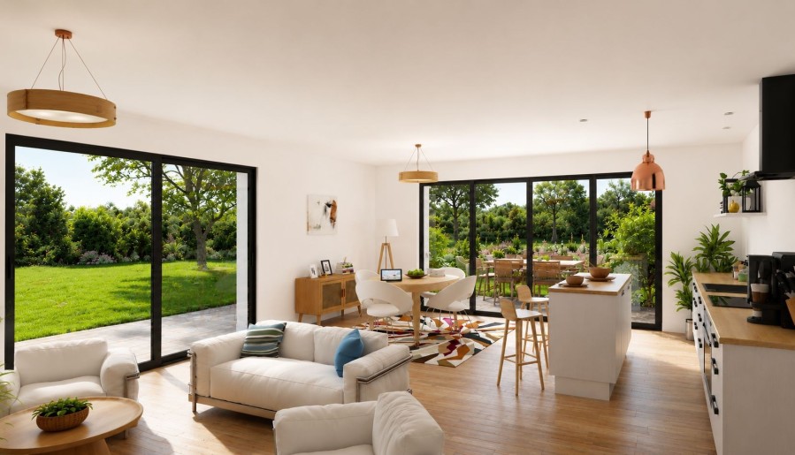 Terrain + Maison neuve de 135&nbsp;m² à Saint-Thuriau