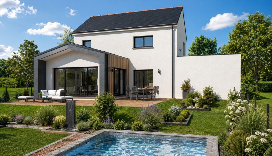 Terrain + Maison neuve de 115&nbsp;m² à Lignol