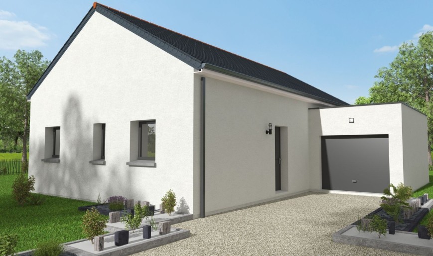 Terrain + Maison neuve de 85&nbsp;m² à Saint-Évarzec