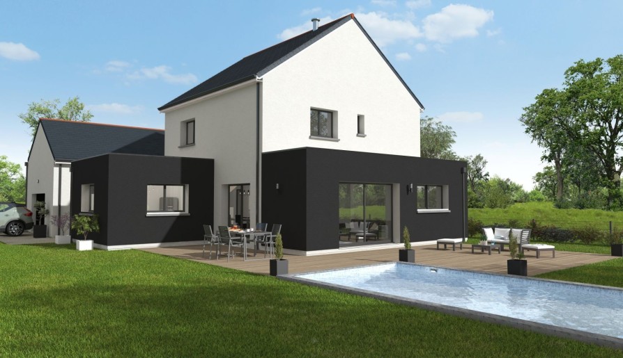 Terrain + Maison neuve de 105&nbsp;m² à Guidel