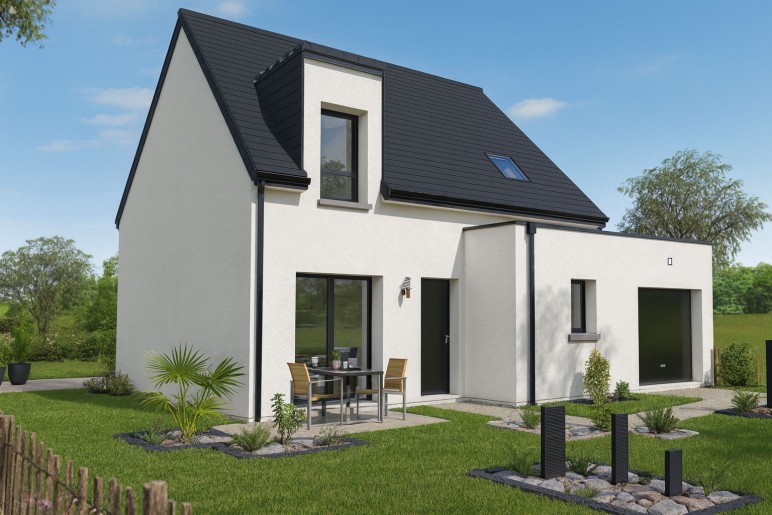 Terrain + Maison neuve de 85&nbsp;m² à Plonéis