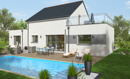 Terrain + Maison neuve de 130 m² à Ploemeur