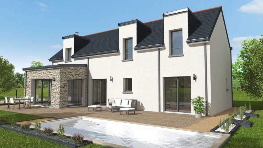 Terrain + Maison neuve de 105 m² à Merlevenez