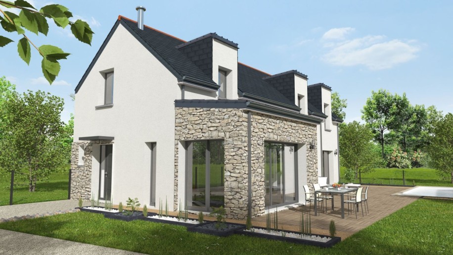 Terrain + Maison neuve de 105 m² à Quimperlé