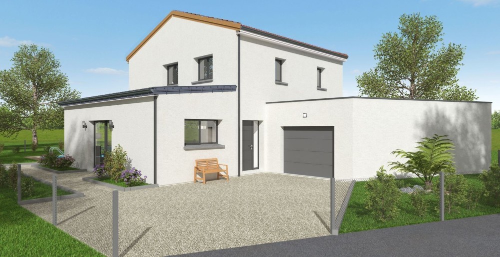 Terrain + Maison neuve de 149&nbsp;m² à Bouaye