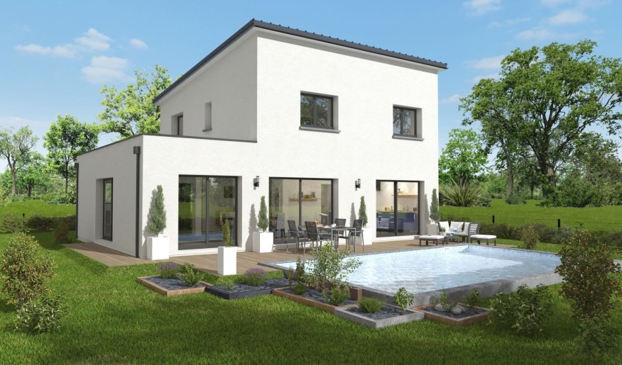 Terrain + Maison neuve de 149&nbsp;m² à Bouaye