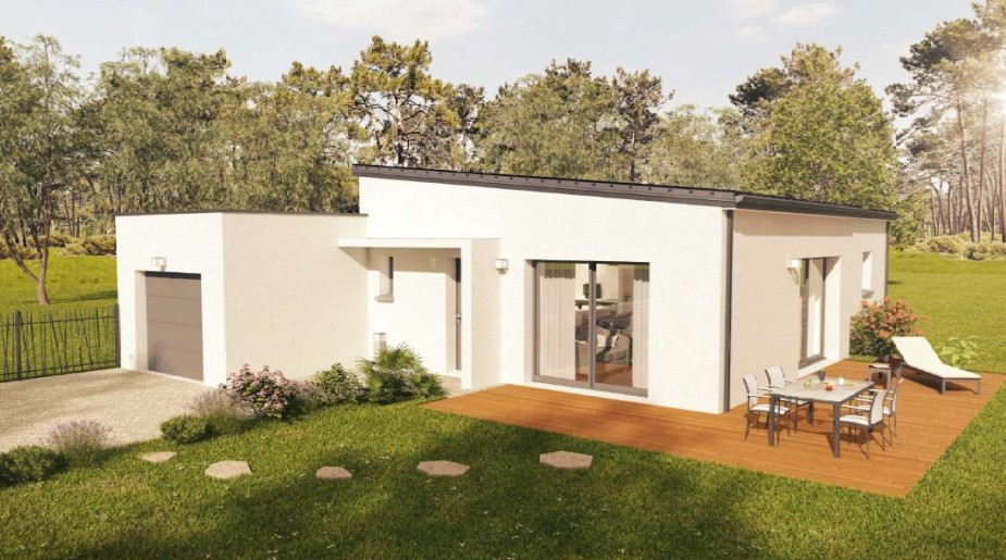Terrain + Maison neuve de 89&nbsp;m² à Bouaye