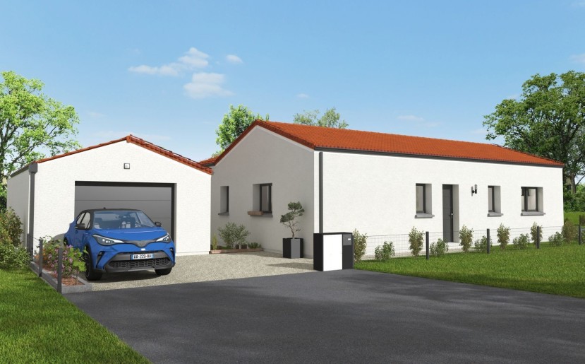 Terrain + Maison neuve de 89&nbsp;m² à Bouaye