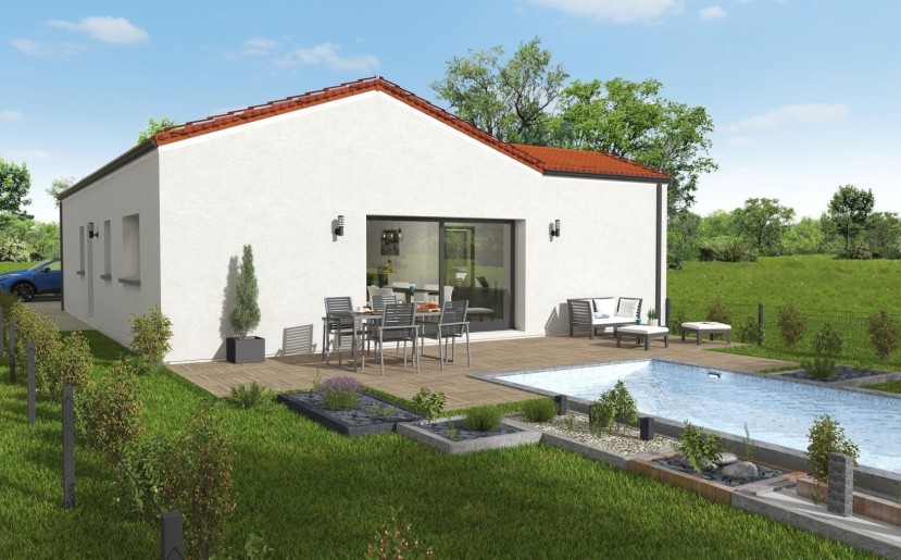 Terrain + Maison neuve de 89&nbsp;m² à Bouaye