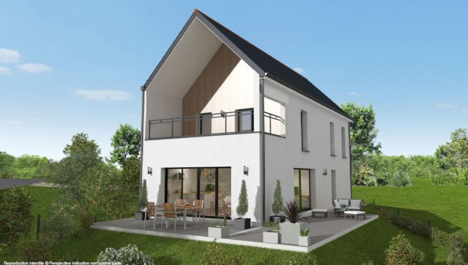 Terrain + Maison neuve de 134&nbsp;m² à Vigneux-de-Bretagne