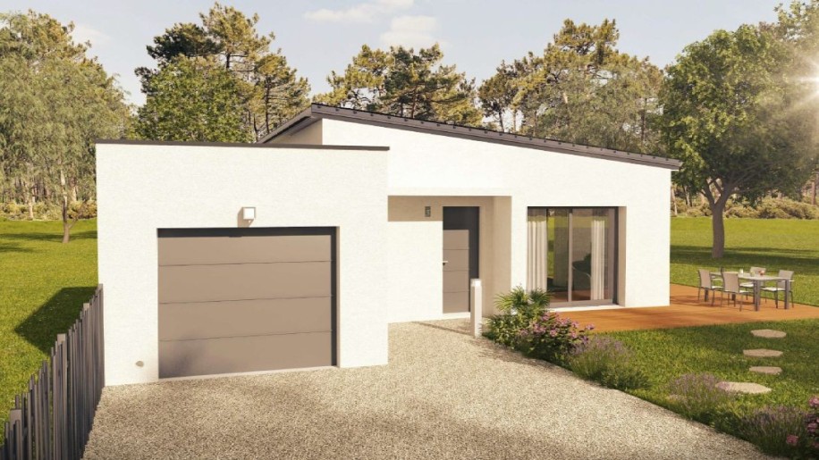 Terrain + Maison neuve de 89&nbsp;m² à Bouaye