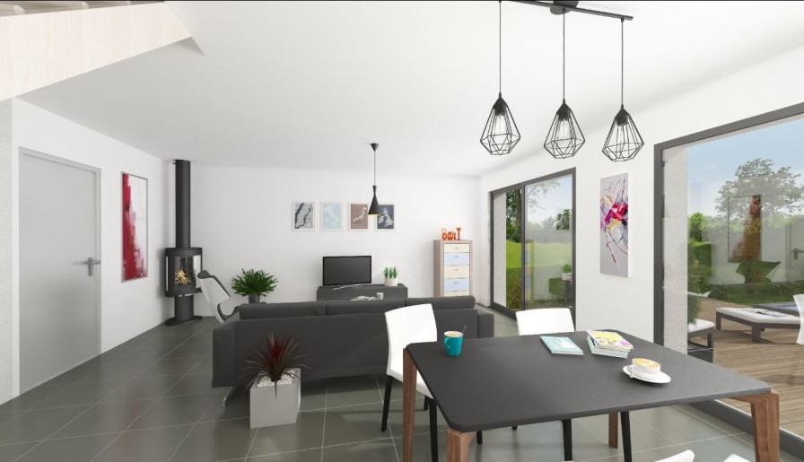 Terrain + Maison neuve de 104&nbsp;m² à Saint-Fiacre-sur-Maine