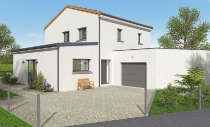 Terrain + Maison neuve de 149&nbsp;m² à Bouaye
