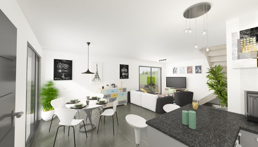 Terrain + Maison neuve de 94&nbsp;m² à Saint-Philbert-de-Grand-Lieu