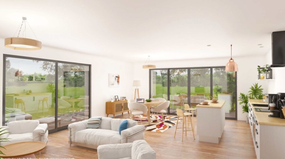 Terrain + Maison neuve de 134&nbsp;m² à Vigneux-de-Bretagne