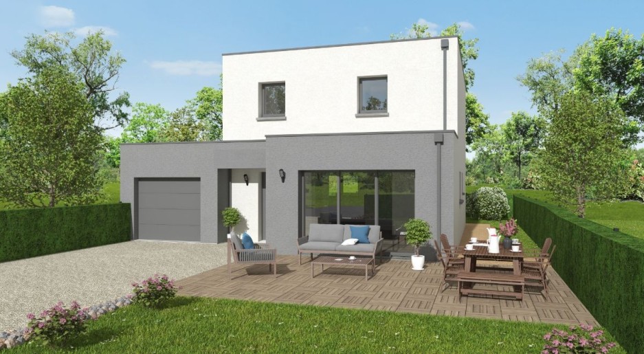 Terrain + Maison neuve de 98&nbsp;m² à Saint-Jean-de-Linières