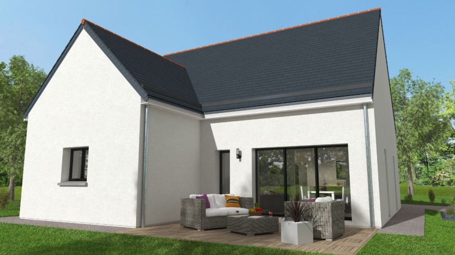 Terrain + Maison neuve de 91&nbsp;m² à Saint-Jean-de-Linières