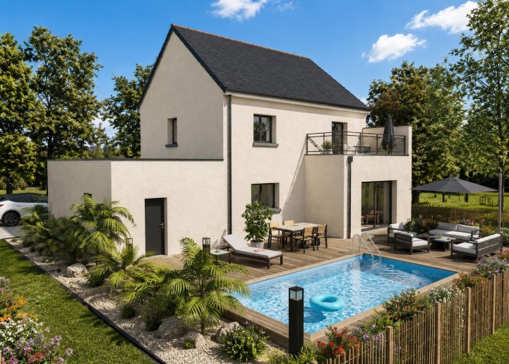Terrain + Maison neuve de 121&nbsp;m² à La Chapelle-Heulin