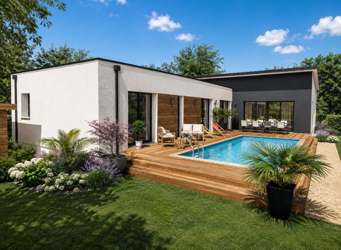 Terrain + Maison neuve de 153&nbsp;m² à Le Bignon